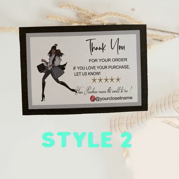 Poshmark Seller  Personalized  Thank You Cards,   Packaging Thank You Cards - Picture 4 of 14